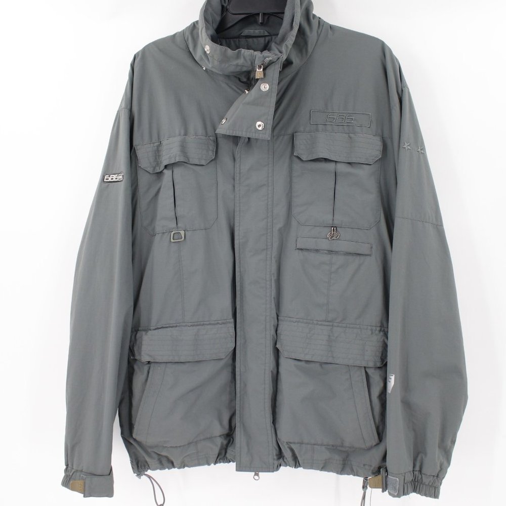 686 ski jacket men's medium archetype full zip long sleeve nylon cargo pockets